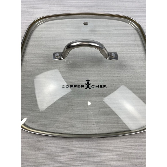 COPPER CHEF 11" Square Pan Vented Replacement Lid W/Stainless Steel Inside 10.75 - Picture 2 of 3